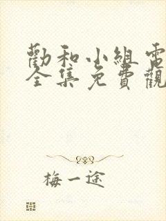 劝和小组电视剧全集免费观看