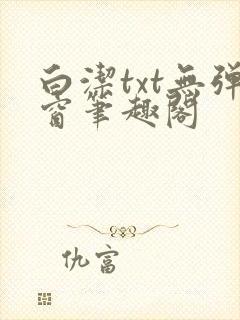 白洁txt无弹窗笔趣阁