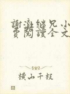 谢澈继兄小说免费阅读全文无弹窗