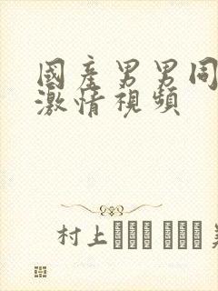 国产男男同性恋激情视频