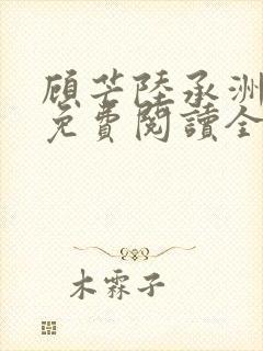 顾芒陆承洲小说免费阅读全本