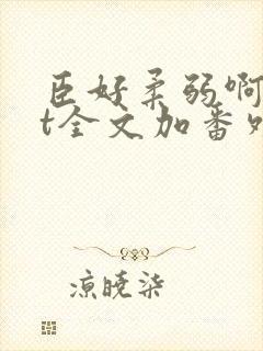 臣好柔弱啊txt全文加番外封面