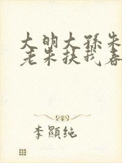 大明大孙朱雄英老朱扶我春庭雪笔趣阁