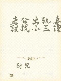 老公出轨妻子应该找小三理论吗