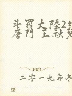 斗罗大陆2绝世唐门 王秋儿