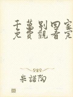 千万别回家电影免费观看完整版封面