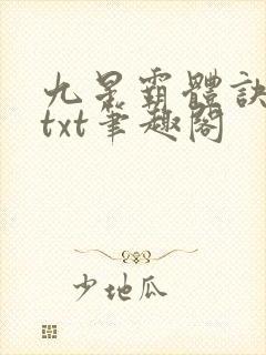 九星霸体诀全本txt笔趣阁