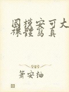 国模安可大尺度裸体写真封面