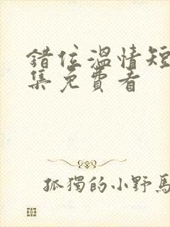 错位温情短剧全集免费看