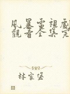 风暴电视剧免费观看全集完整版