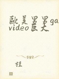 欧美男男gayvideo巨大