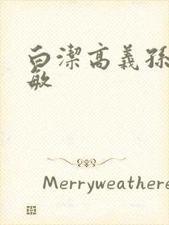 白洁高义孙倩张敏封面