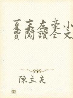 夏末左豪小说免费阅读全文无弹窗