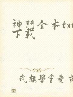神门全本txt下载