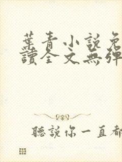叶青小说免费阅读全文无弹窗