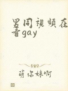 男同视频在线观看gay