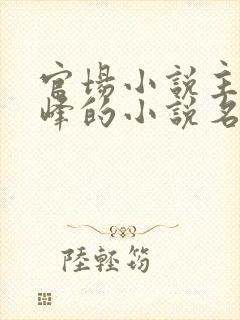 官场小说主角秦峰的小说名字封面