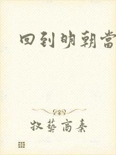 回到明朝当太子