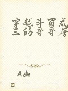 穿越斗罗成为唐三的哥哥唐川