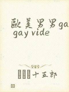 欧美男男gay gay vide