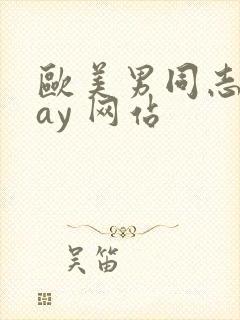 欧美男同志 gay 网站