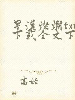 星汉灿烂txt下载全文下载封面