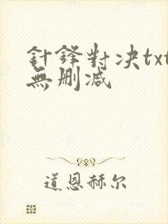 针锋对决txt无删减