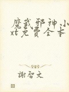 魔武邪神小说txt免费全本