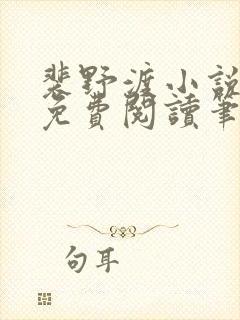 裴野渡小说全文免费阅读笔趣阁