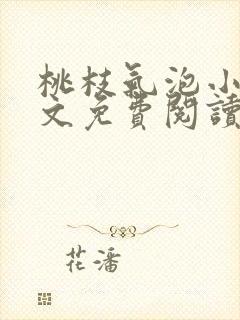 桃枝气泡小说全文免费阅读