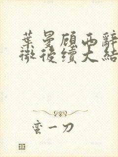 叶曼顾西辞许见微后续大结局封面