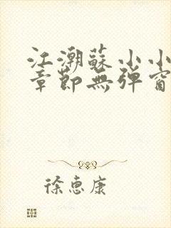 江潮苏小小最新章节无弹窗笔趣阁封面