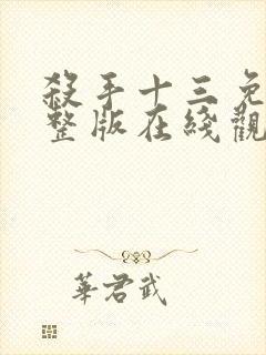 杀手十三免费完整版在线观看