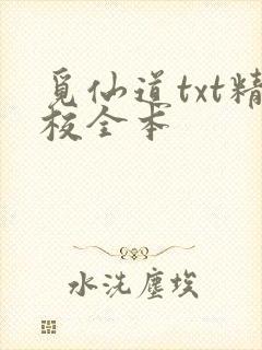 觅仙道txt精校全本
