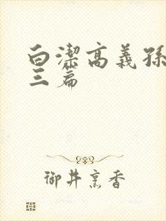 白洁高义孙倩陈三篇