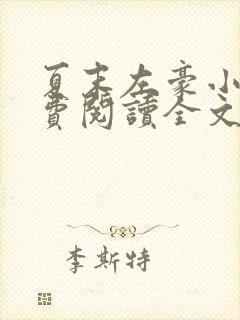 夏末左豪小说免费阅读全文无弹窗封面