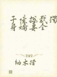 千亿总裁独宠替身娇妻全封面