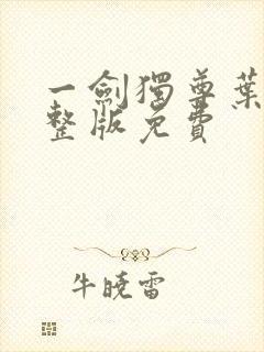 一剑独尊叶玄完整版免费