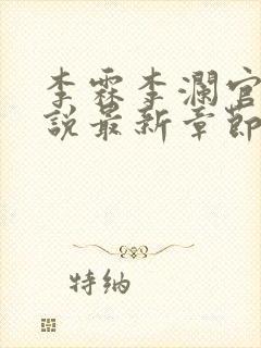 李霖李澜官场小说最新章节封面