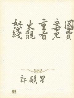 怒火重案国语在线观看免费完整版封面