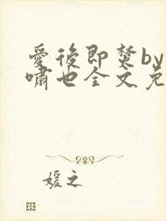 爱后即焚by林啸也全文免费阅读笔趣阁封面