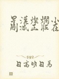 星汉灿烂小说无删减正版在线阅读封面