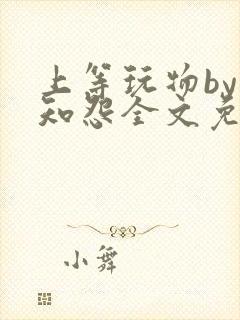 上等玩物by长知怨全文免费阅读笔趣阁