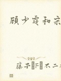 顾少霆和宋斯曼封面