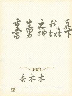 重生之我真没想当男神txt下载封面