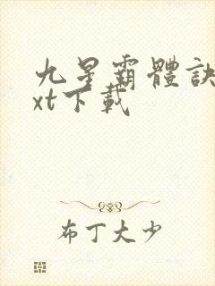 九星霸体诀最txt下载