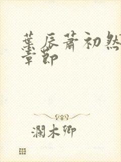 叶辰萧初然最快章节