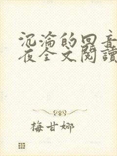 沉沦的回音沈司夜全文阅读封面