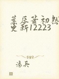 叶辰萧初然最新更新12223
