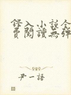 锋入小说全文免费阅读无弹窗